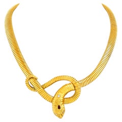 Art Deco Snake Necklace