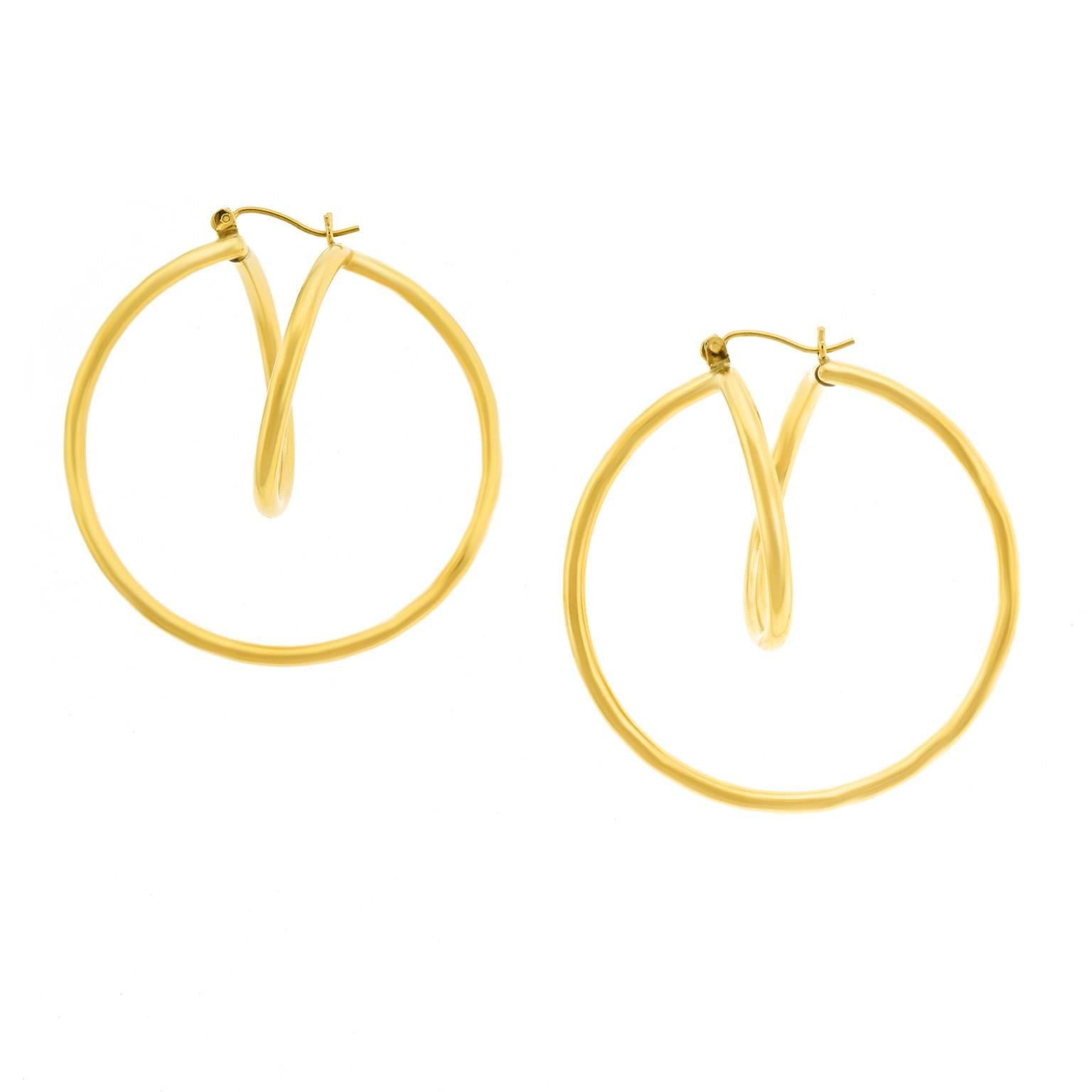 Modernist Gold Orb Earrings 3