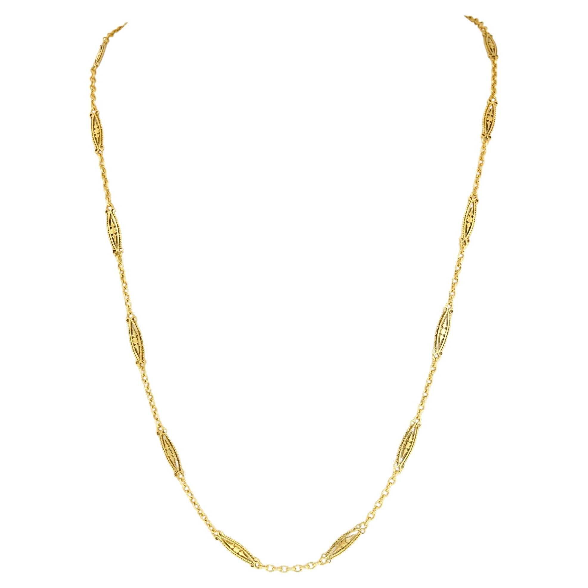Antique Gold French Filigree Chain