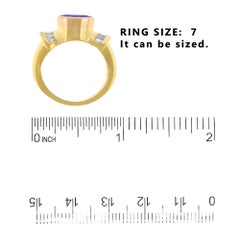 Bague chic des années 70 en tanzanite et diamants