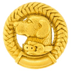 Broche «Retriever» de estilo caprichoso de Kieselstein-Cord