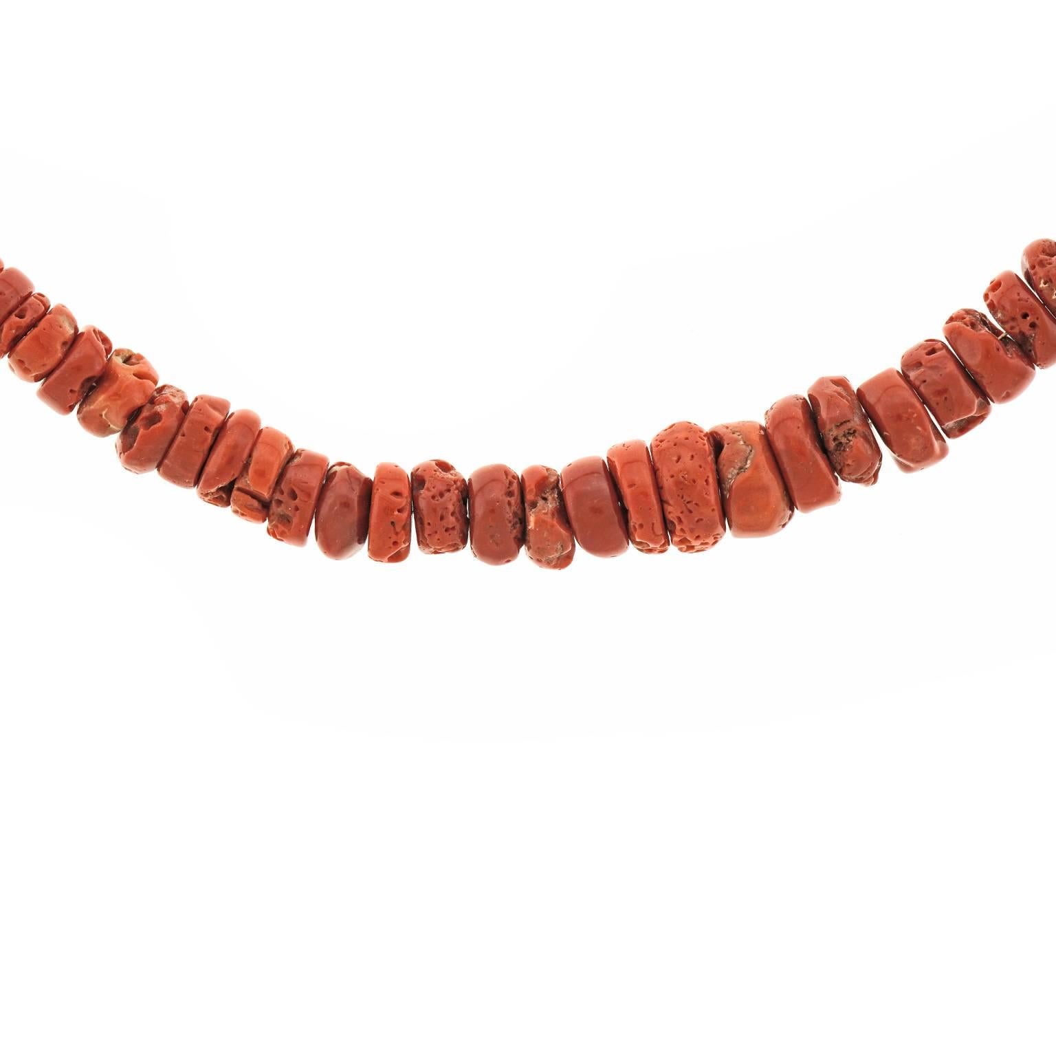Organo-Chic Coral Necklace and Bracelet In Excellent Condition In Litchfield, CT