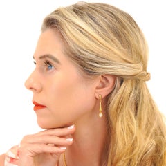 Fabulous Diamond-set Gold Earrings with Antique Dangles