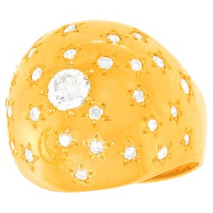 Moon & Stars Diamond Ring