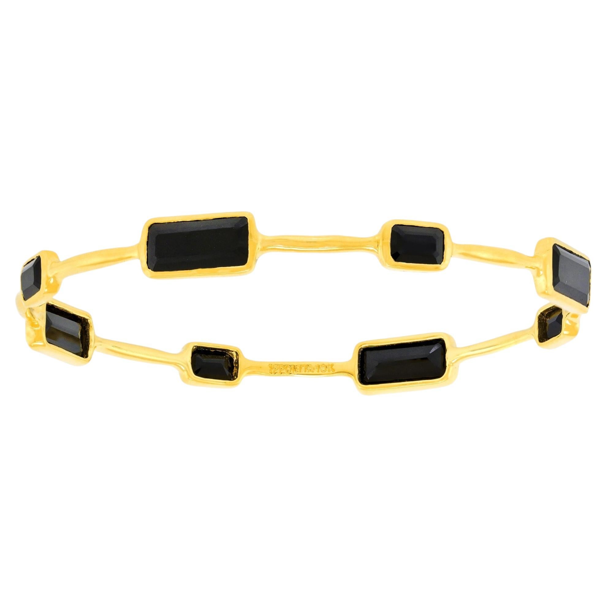 Onyx-set Modernist Bracelet by Ippolita For Sale