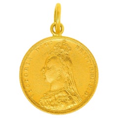 Queen Victoria Jubilee 22k dated 1889 British Sovereign