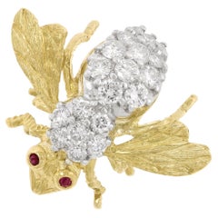 Diamond Bee Brooch