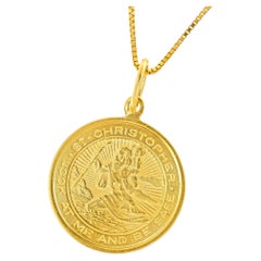 Sixties 14k Gold St. Christopher Medal