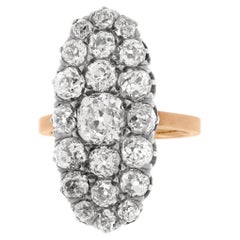 Antique Diamond-set Oval Ring