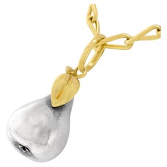 Pomellato 18k and Sterling Pear Pendant