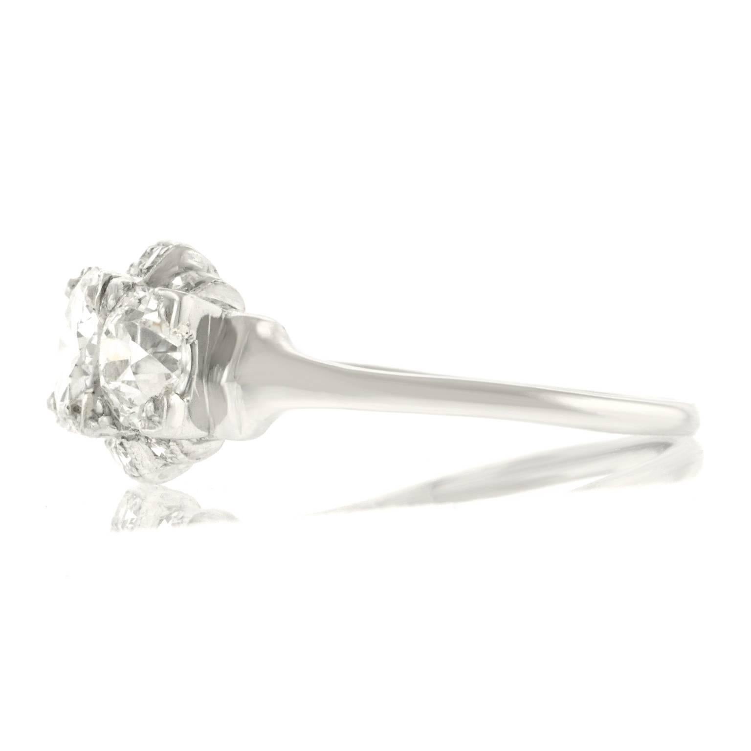 Art Deco GIA Diamond Set Platinum Ring 3
