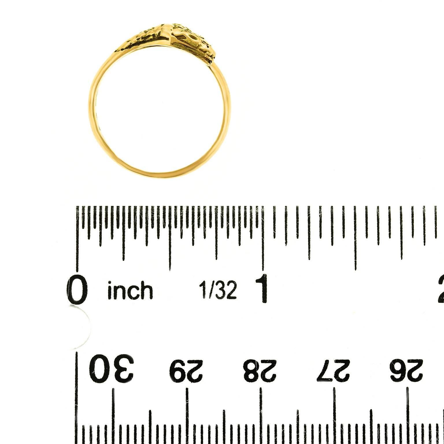 1960s Italian Gold Snake Ring In Excellent Condition In Litchfield, CT