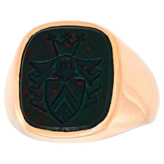 Art Deco Bloodstone Signet Ring