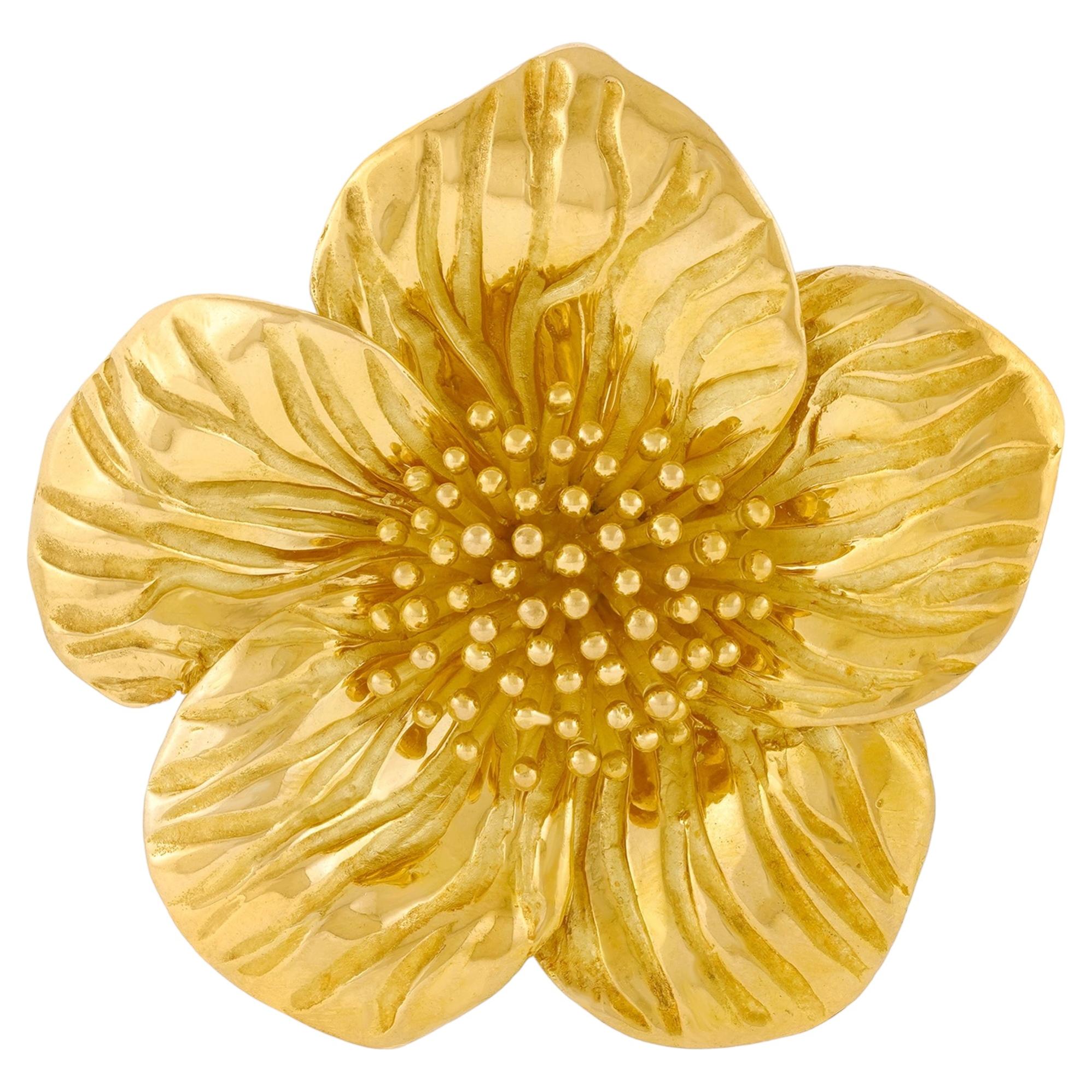 Pre-owned Chaumet Flower Brooch, Spectacular In Multiple
