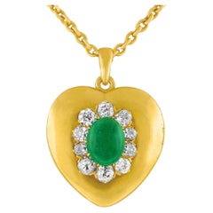Antique Emerald & Diamond-set Locket