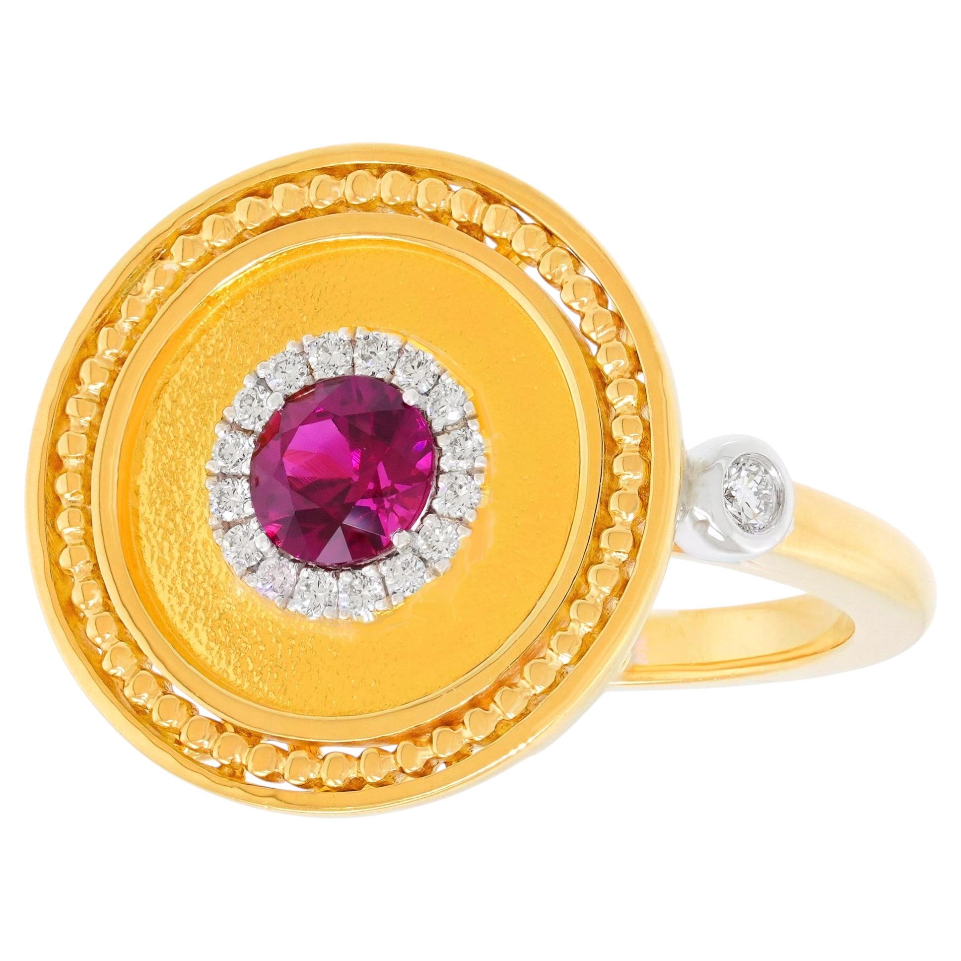 Spark Ruby and Diamond Ring im Angebot