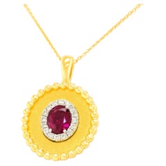 Ciondolo con rubino e diamanti di Spark Creations