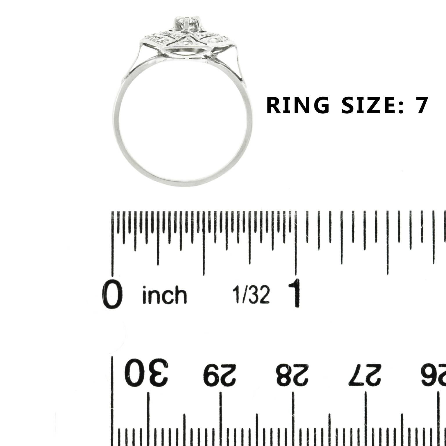 Art Deco Diamond Set Gold Ring 1