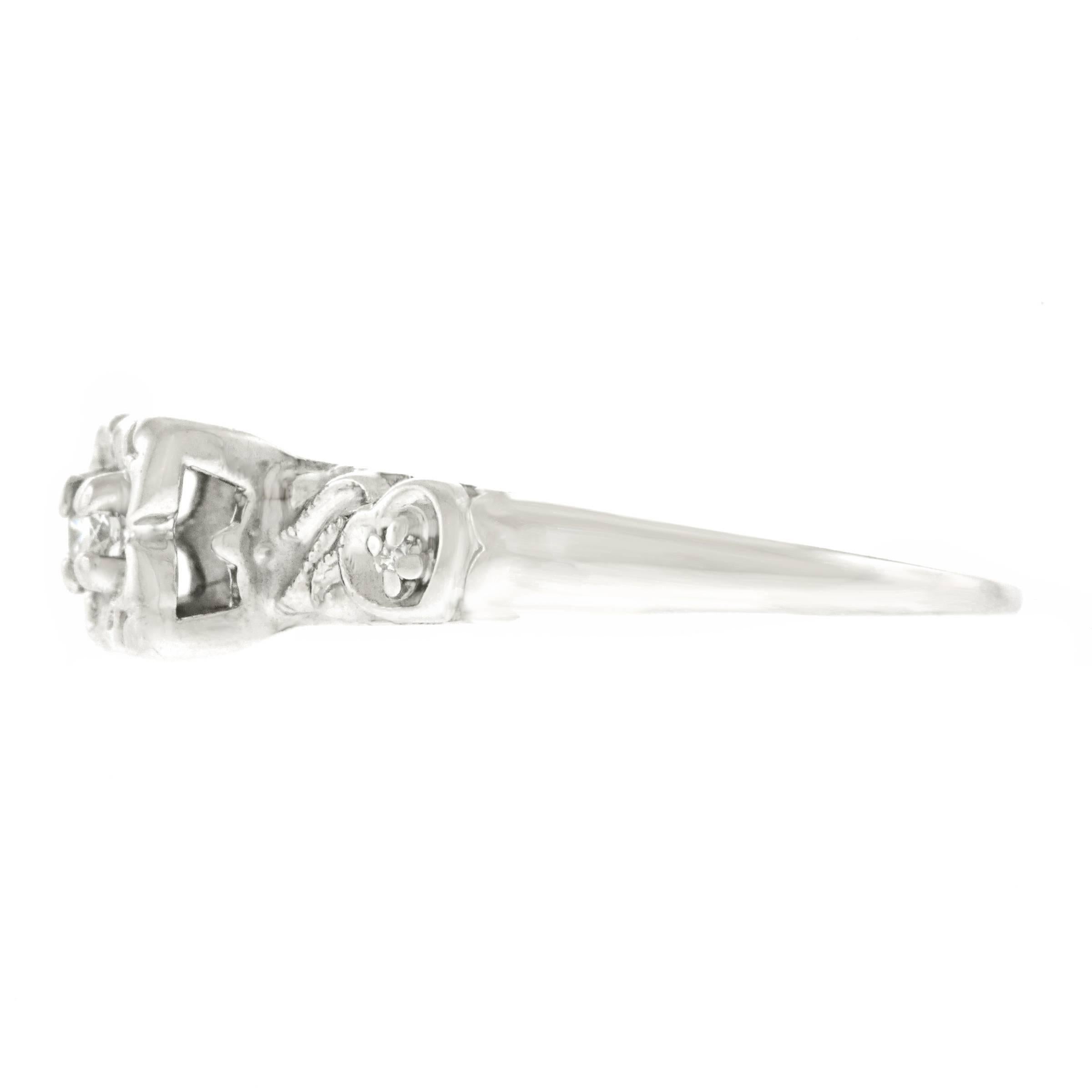 Retro 1940s Diamond Engagement Ring 3