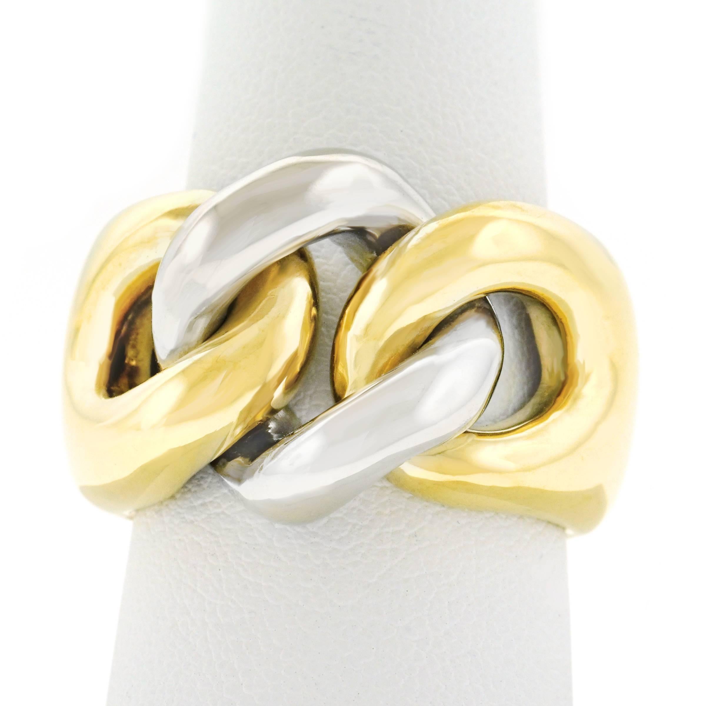 Pomellato “Gourmette” Two-Tone Gold Ring 4