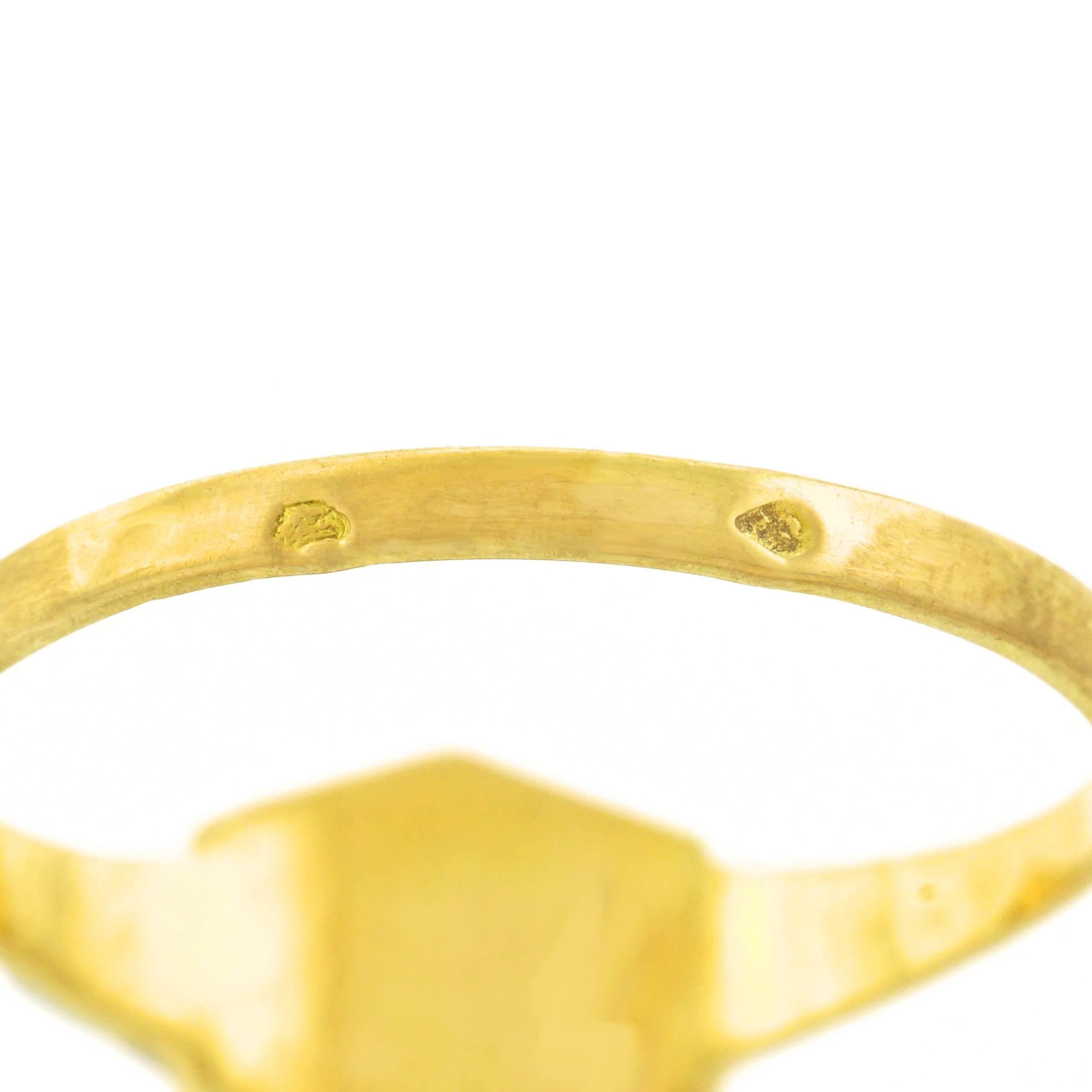 Art Deco Two-Tone Gold Signet Ring 1