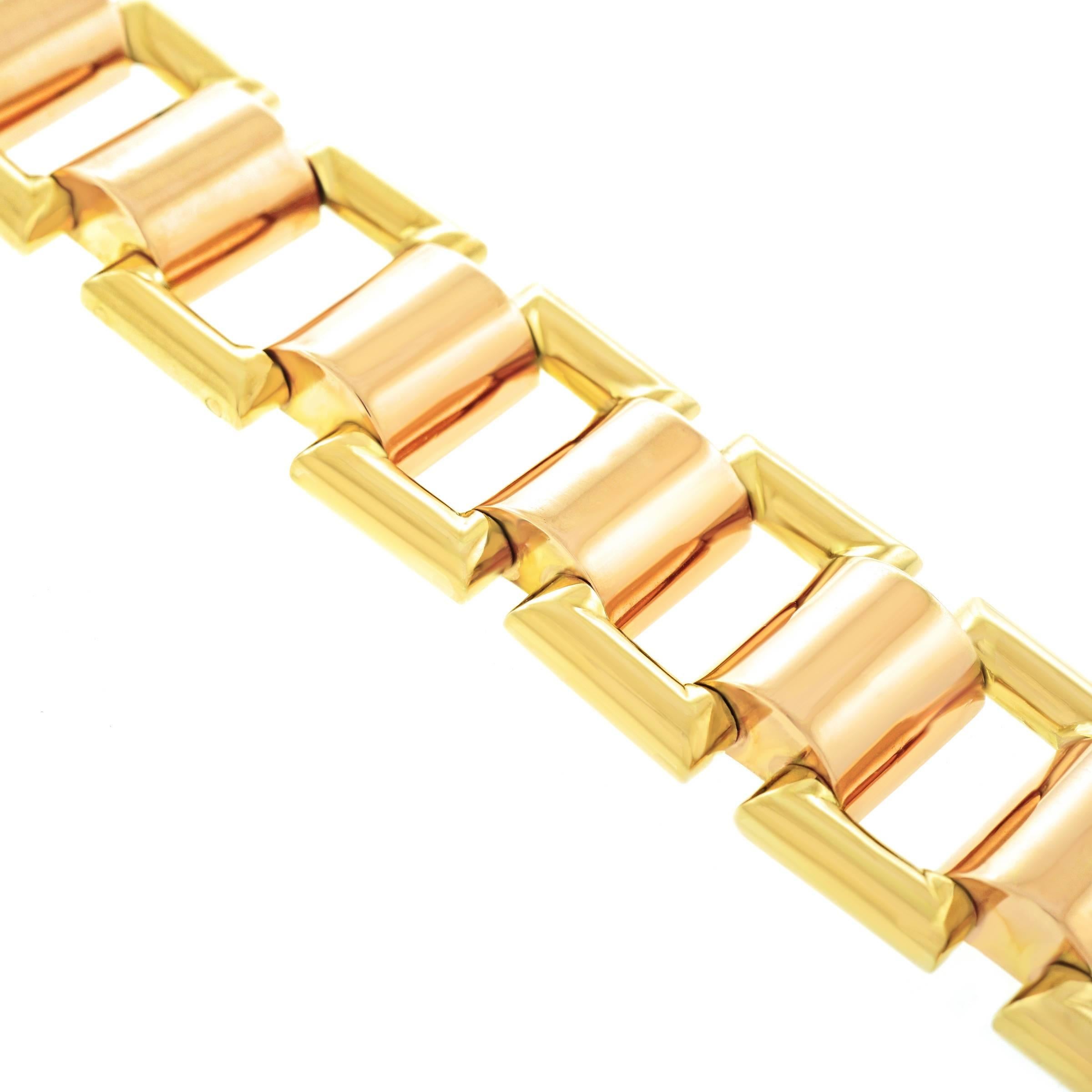 French Art Deco Gold Bracelet 2