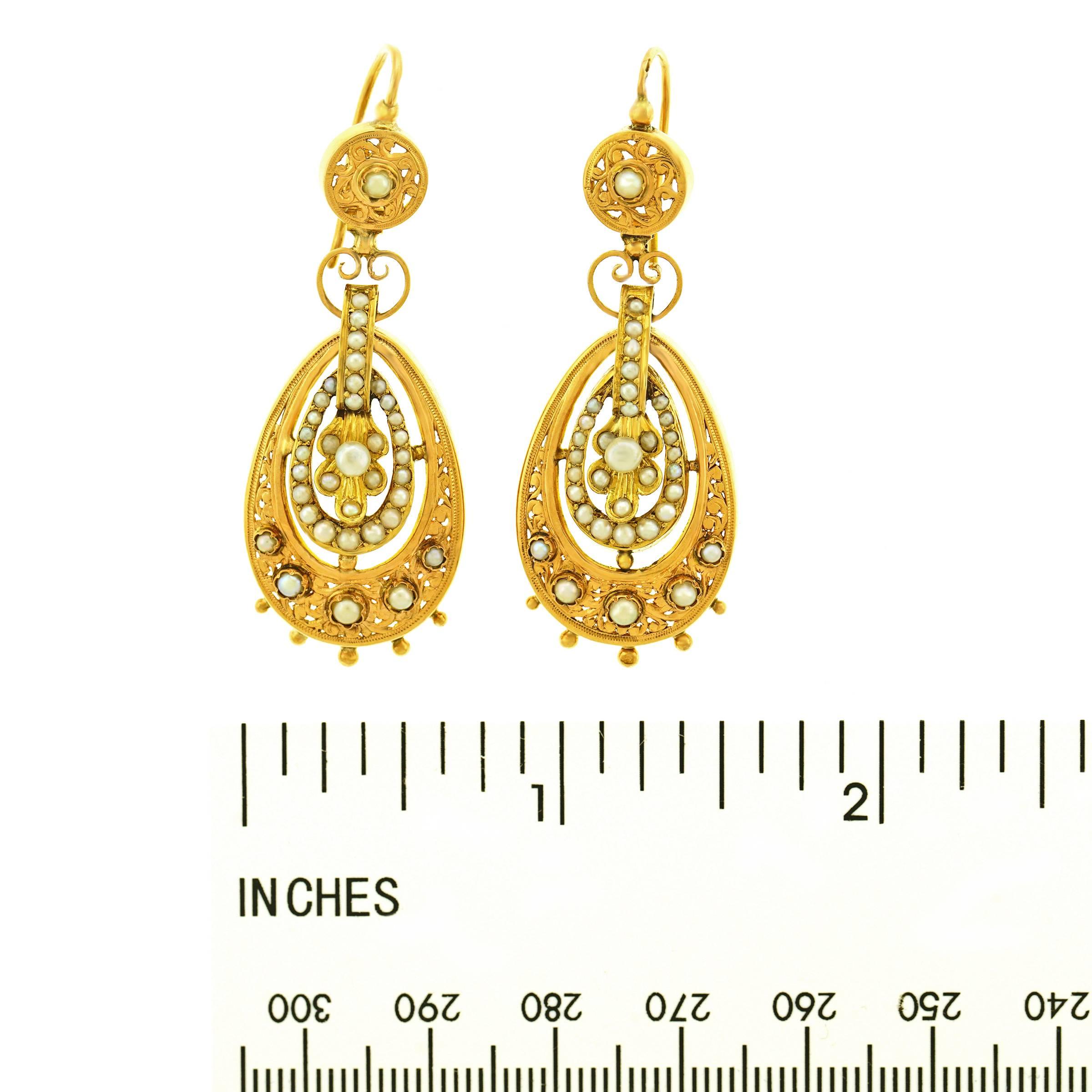Antique French Gold Earrings 1