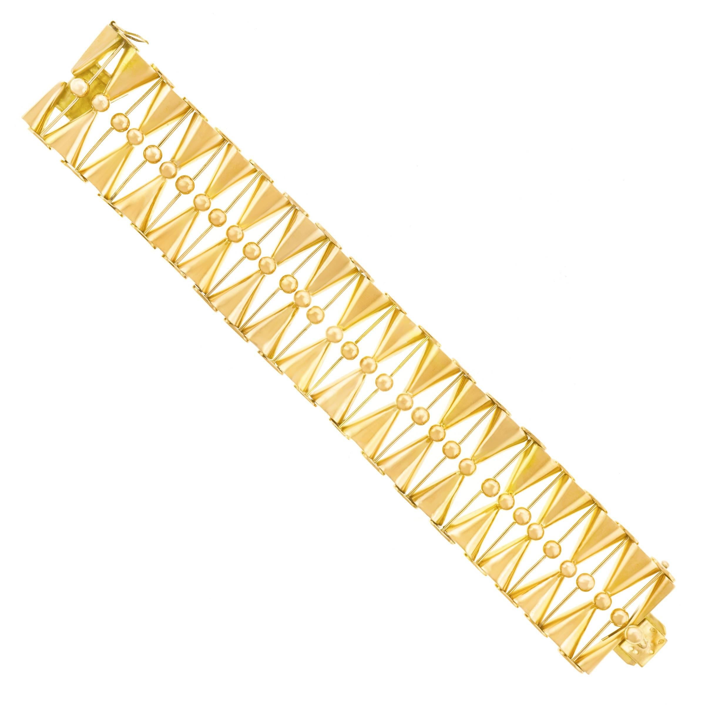 gold art deco bracelet