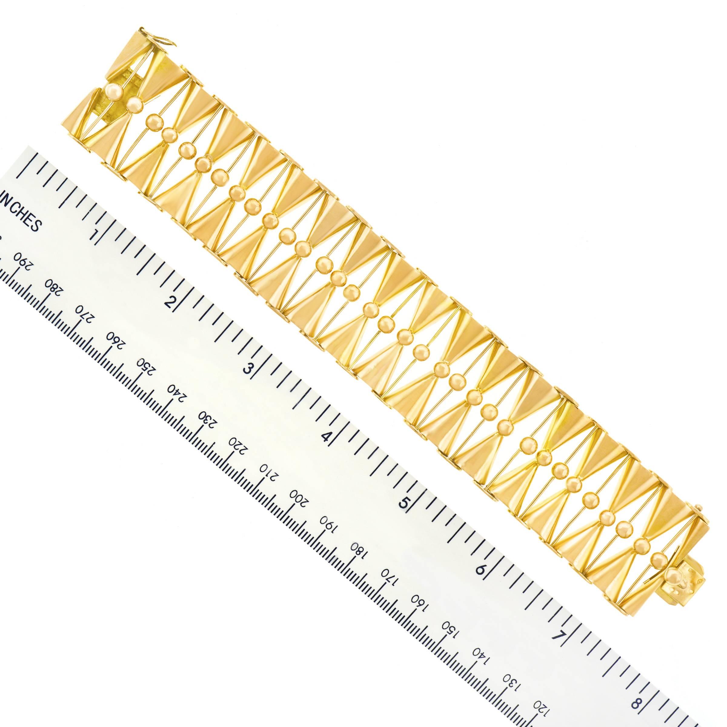 Women's Art Deco Gold Bracelet