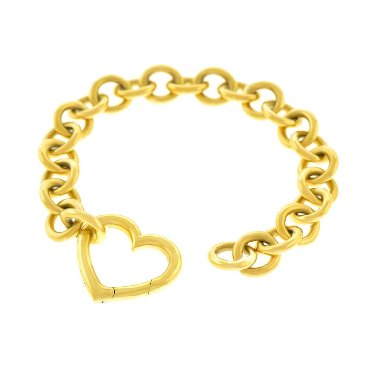 Tiffany and Co. Gold Heart Bracelet at 1stDibs