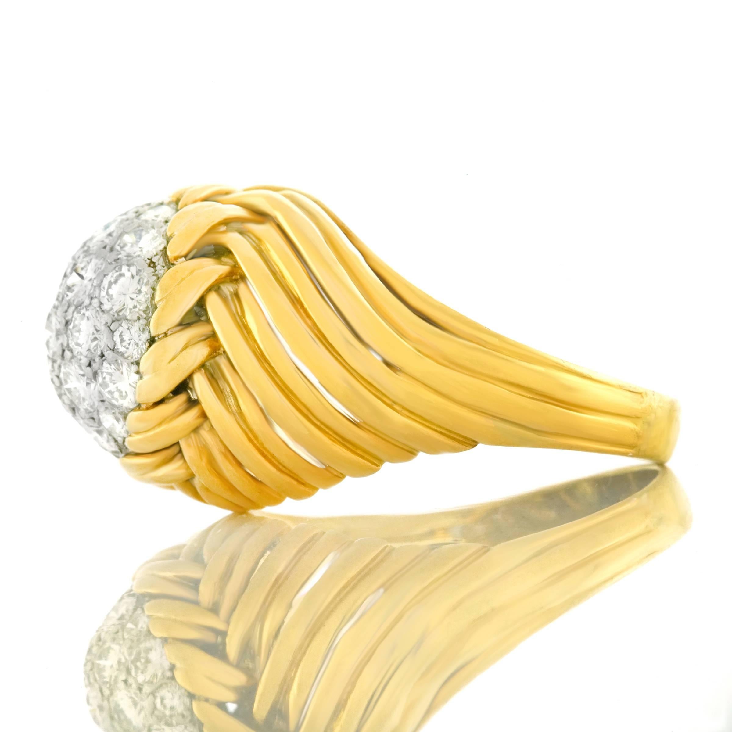 1960s Van Cleef & Arpels Diamond and Gold Ring 4