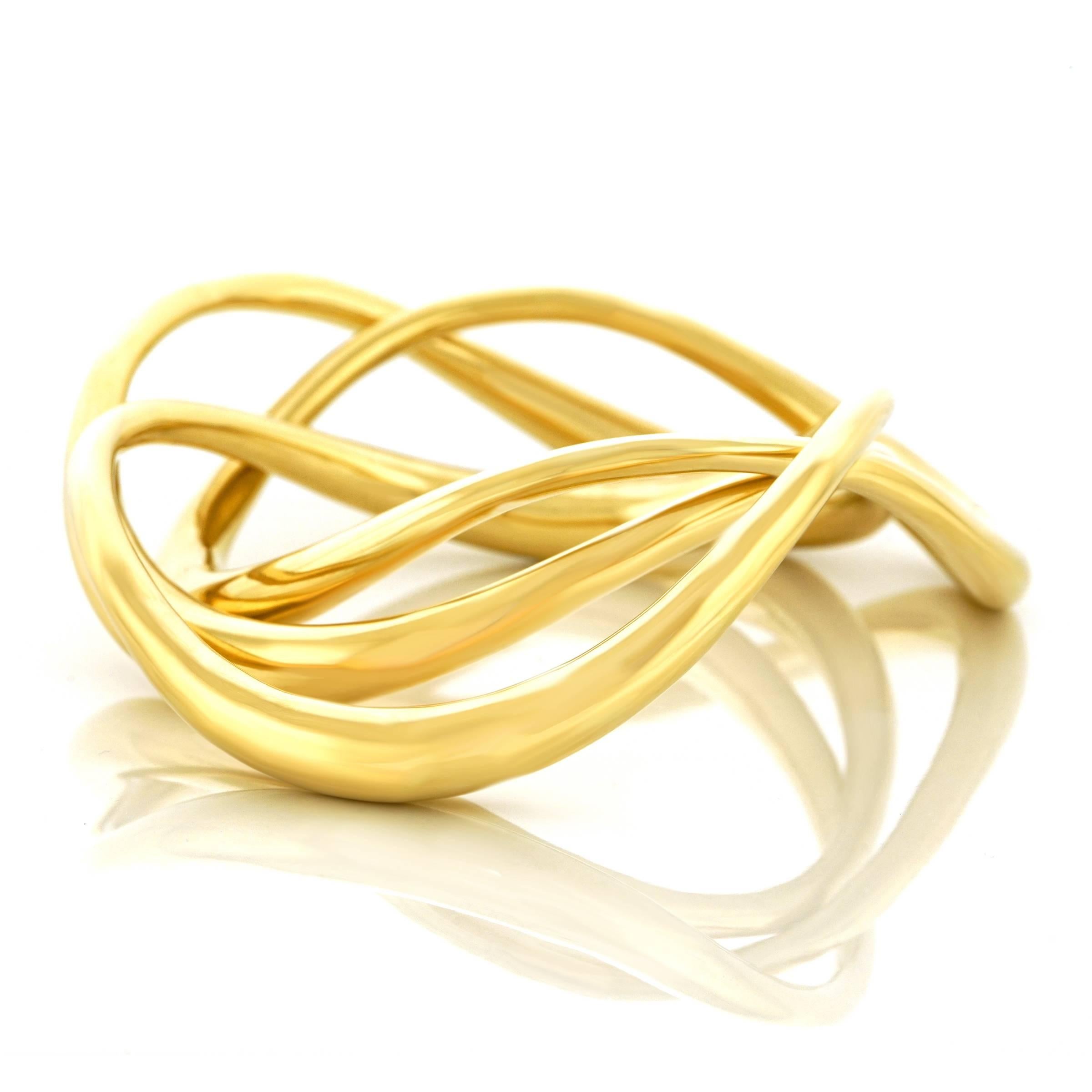 Set of Three Modernist Gold Bangles by Timothy Grannis 2