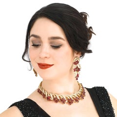 Magnificent Adler No-Heat Ruby and Diamond Gold Necklace