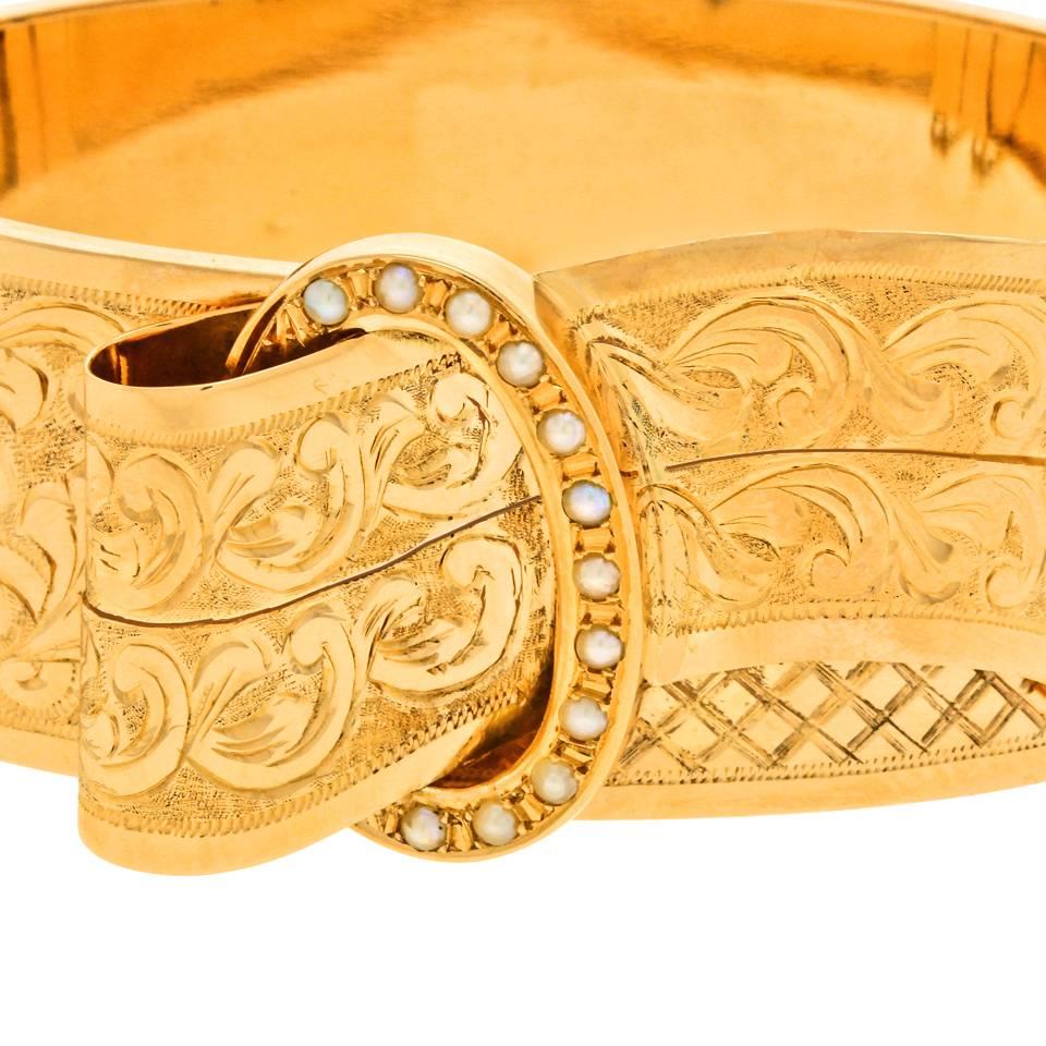 Spectacular Victorian Gold Bangle 4