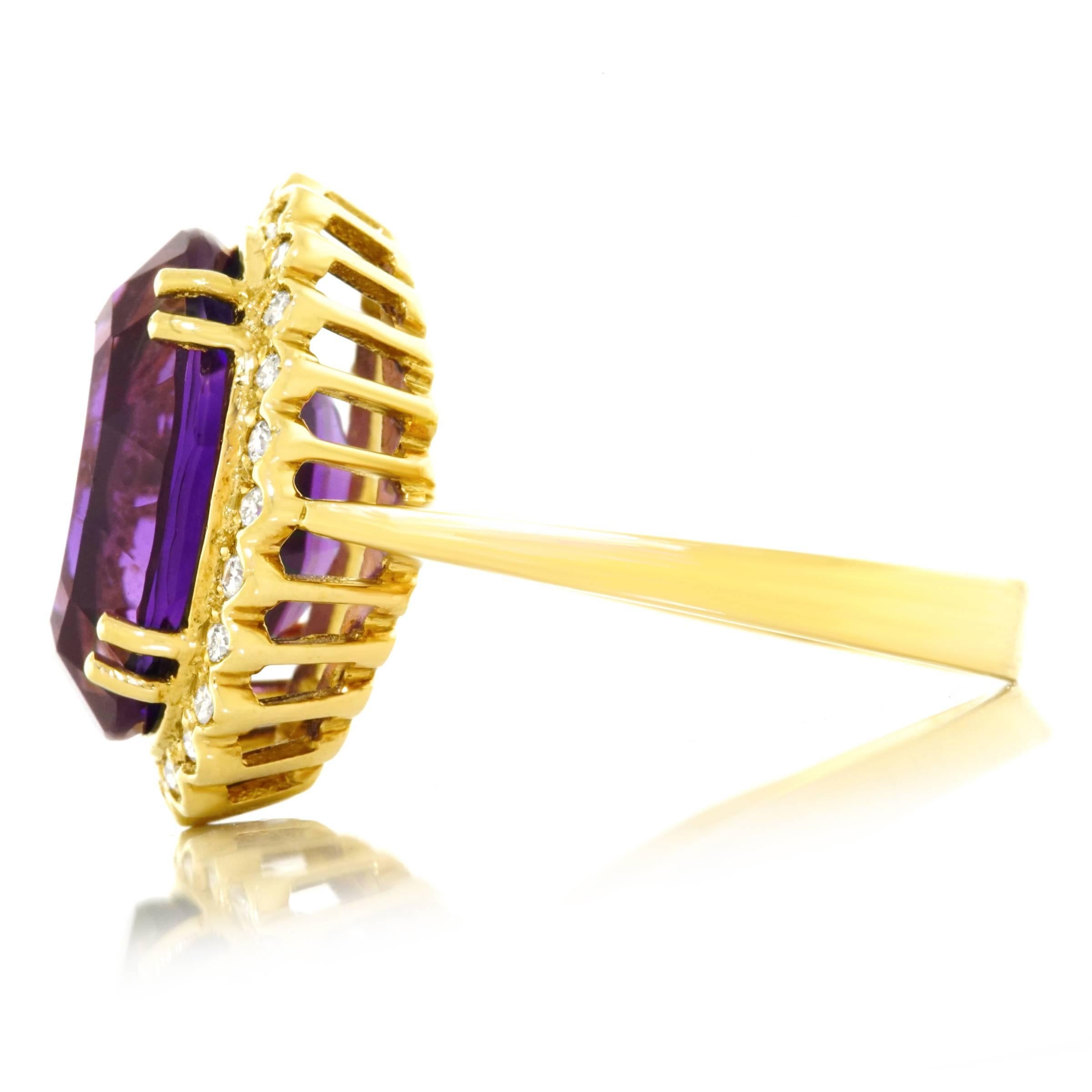 1960s Amethyst and Diamond-set Gold Ring 3