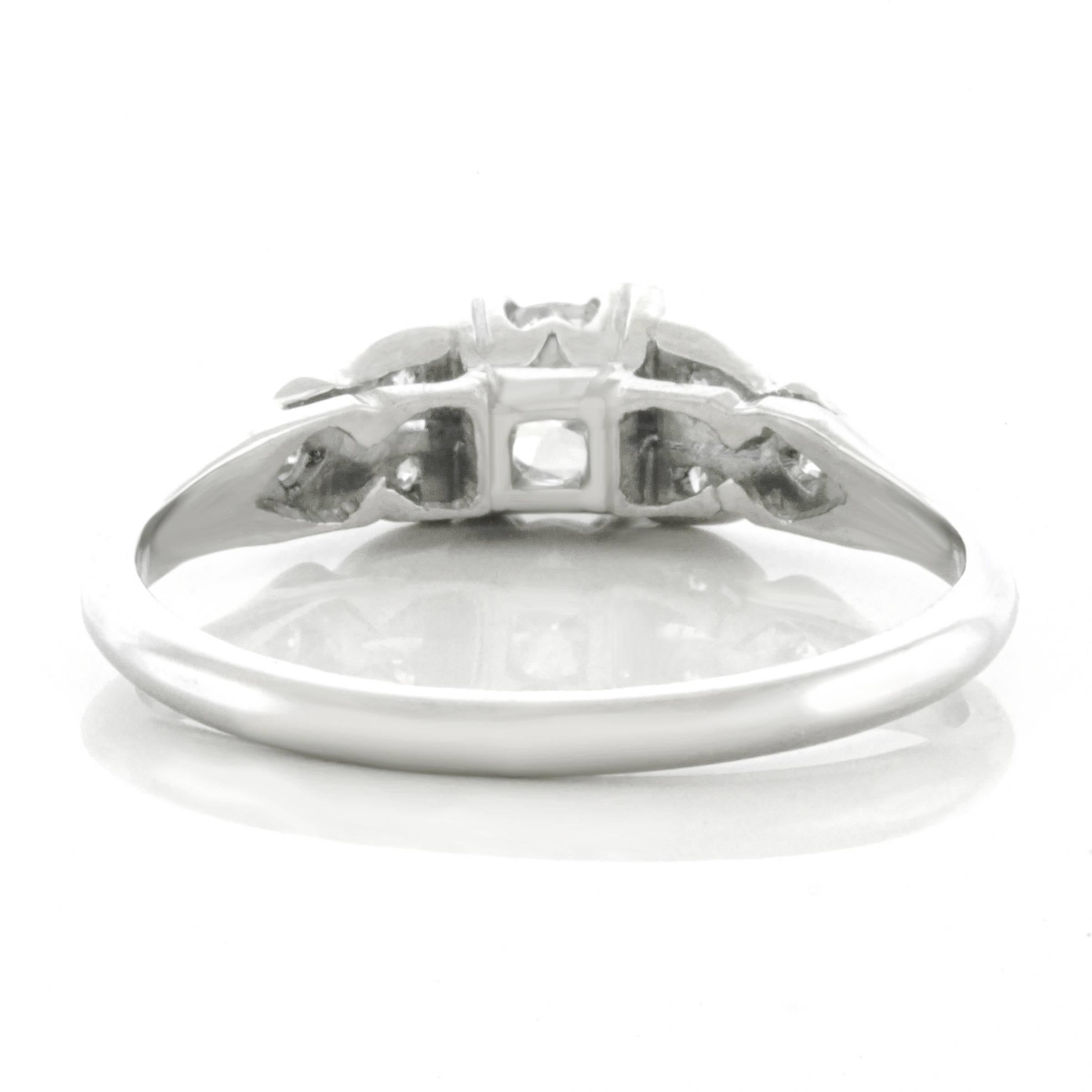 Women's Art Deco Diamond set Platinum Engagement Ring
