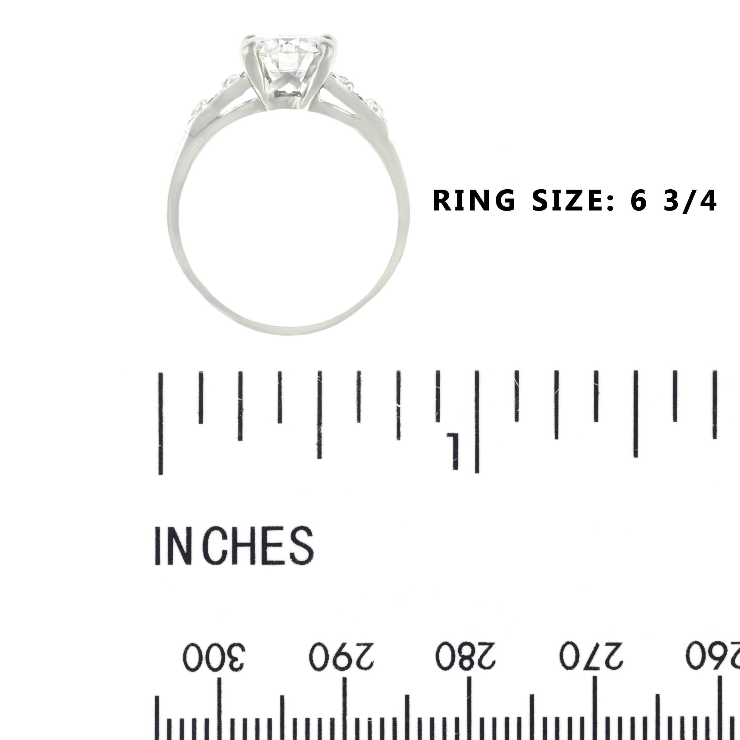 Art Deco 1.77 Carat Diamond White Gold Engagement Ring by the Lambert Bros 1
