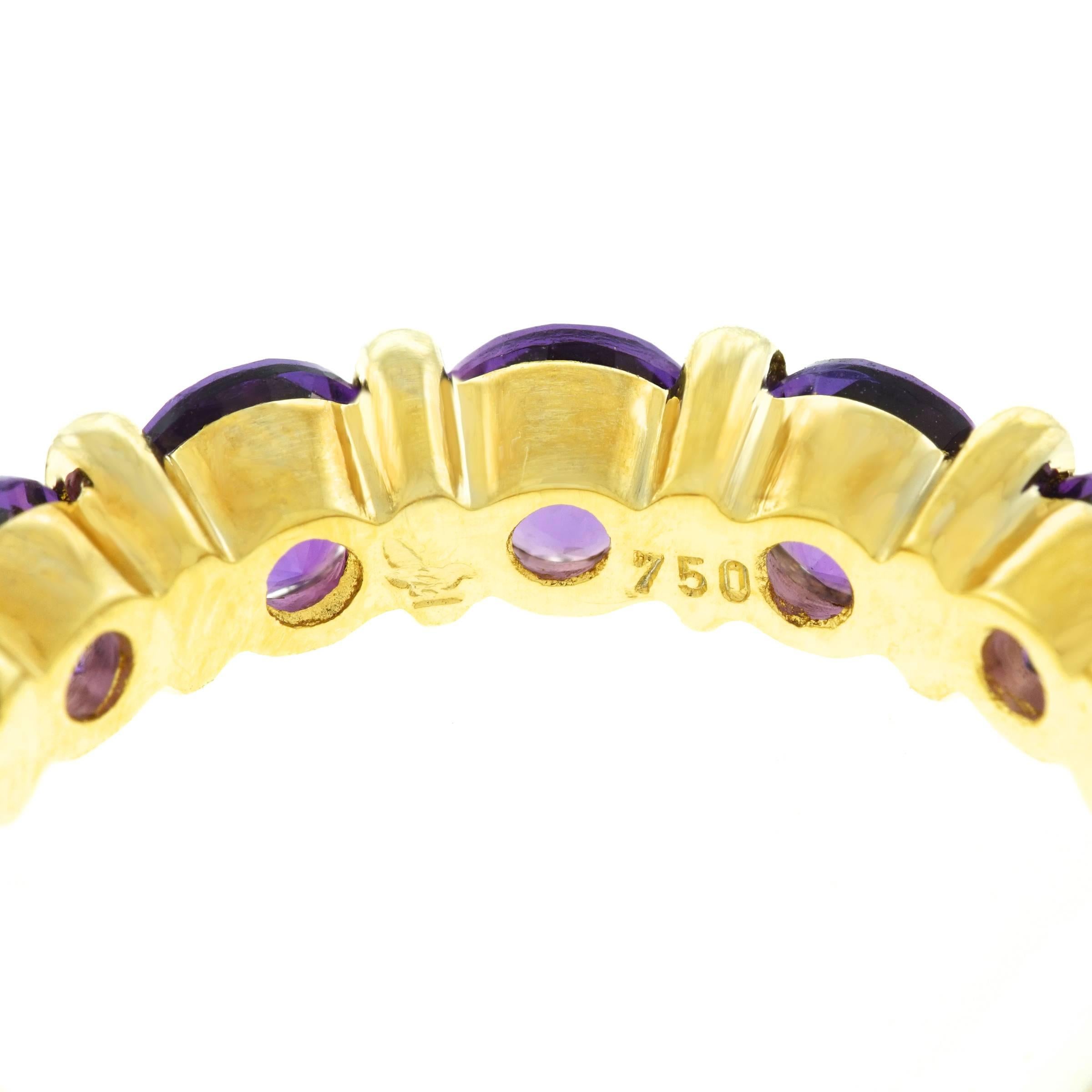 1960s Amethyst and Gold Eternity Band 1