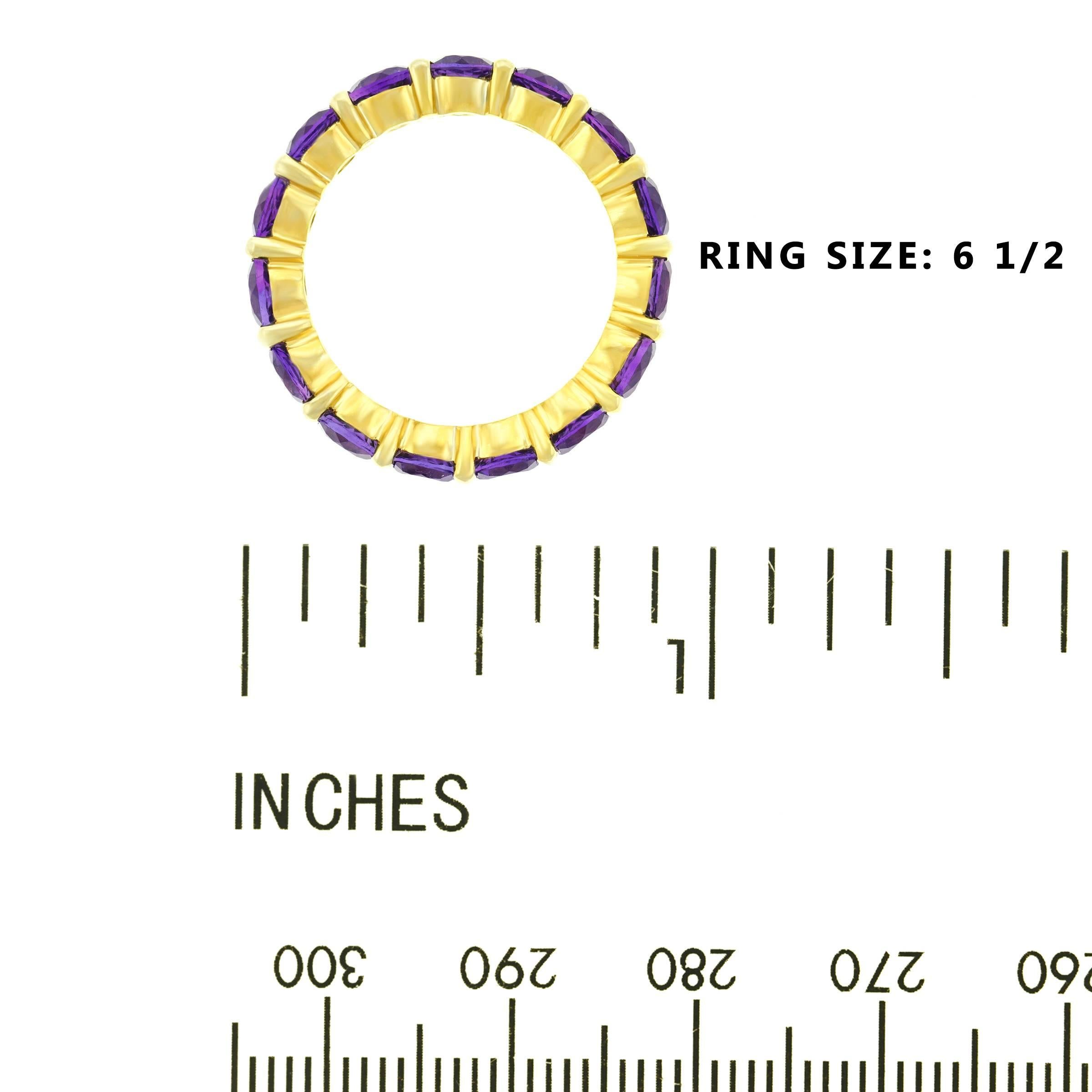1960s Amethyst and Gold Eternity Band 2