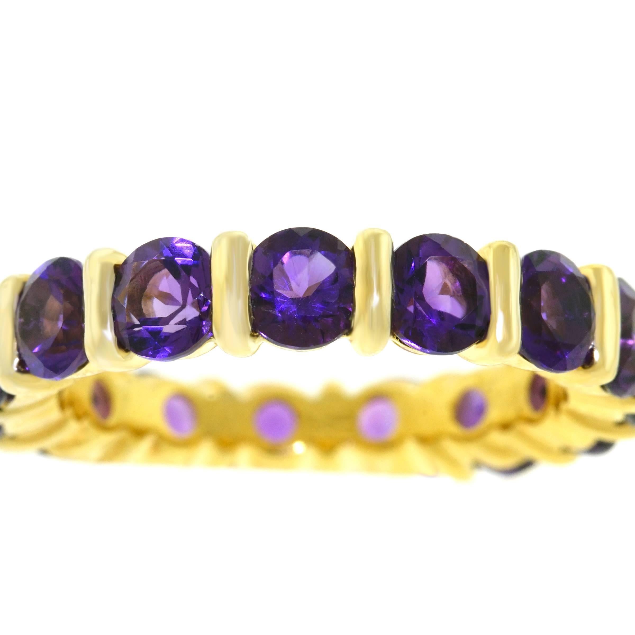 1960s Amethyst and Gold Eternity Band 3