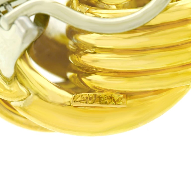 Meister Gold and Diamond Knot Earrings For Sale at 1stDibs meister