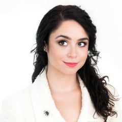 Meister Sapphire, Diamond, and Enamel Lady Bug Brooch in Gold