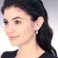 Art Deco Diamond Platinum over Gold Earrings