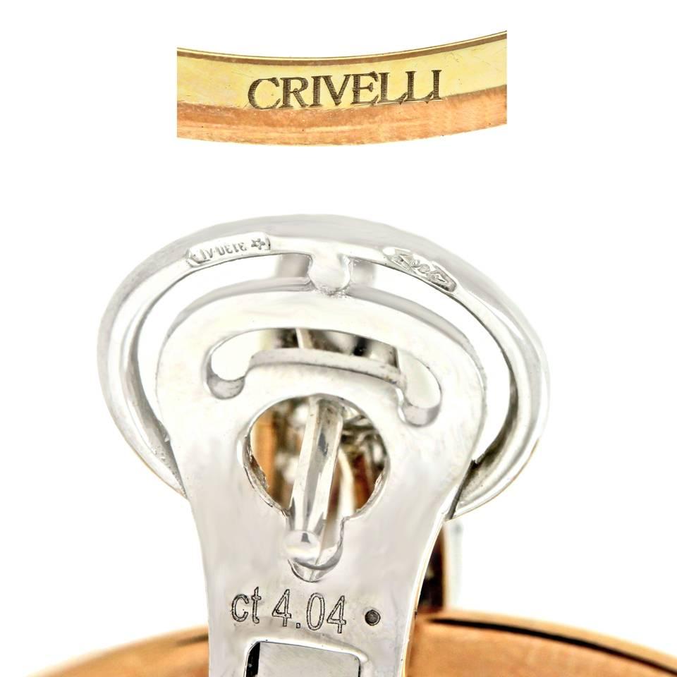 Women's Crivelli Diamond Gold Modern Art Chandelier Earrings