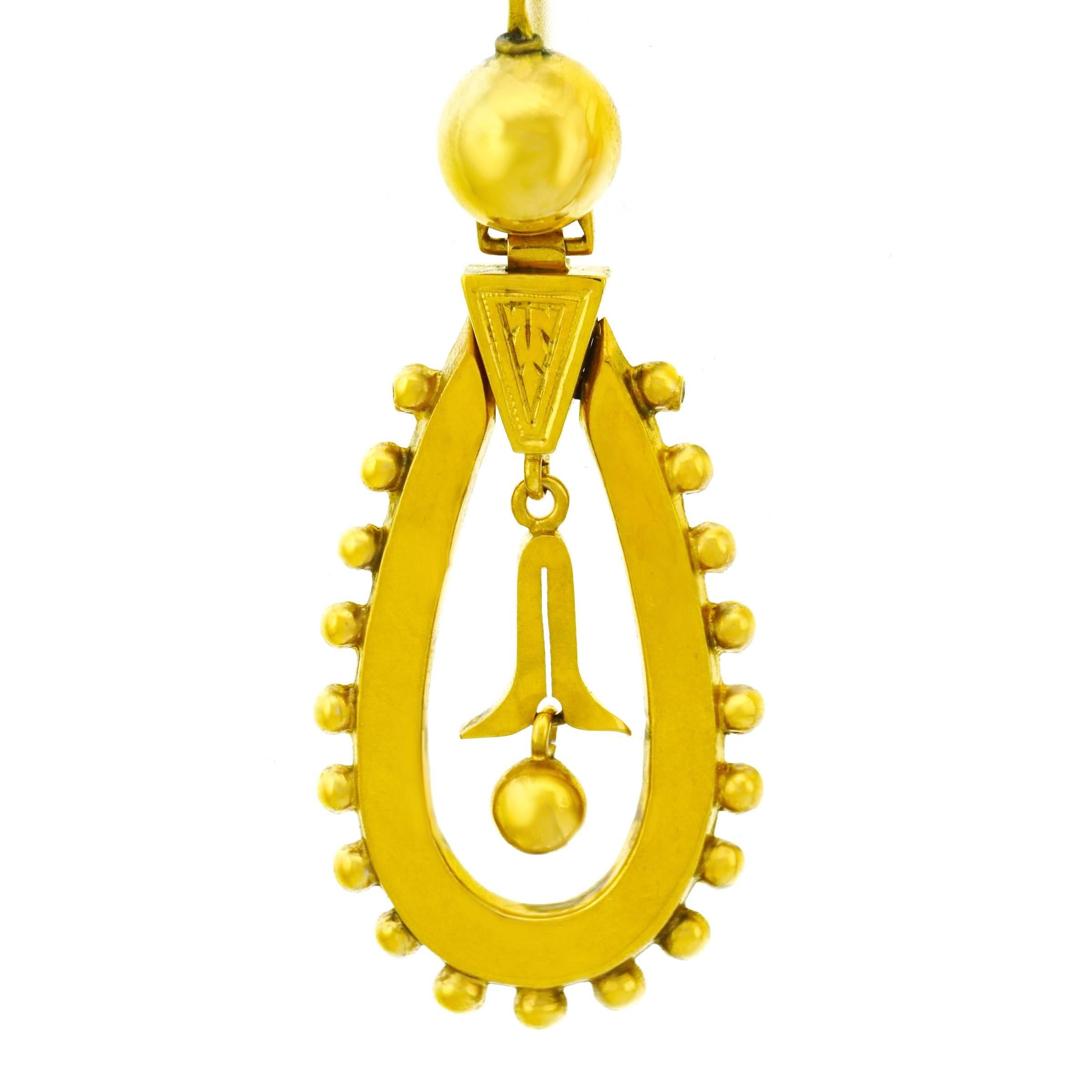 Women's Antique Gold Chandelier Earrings