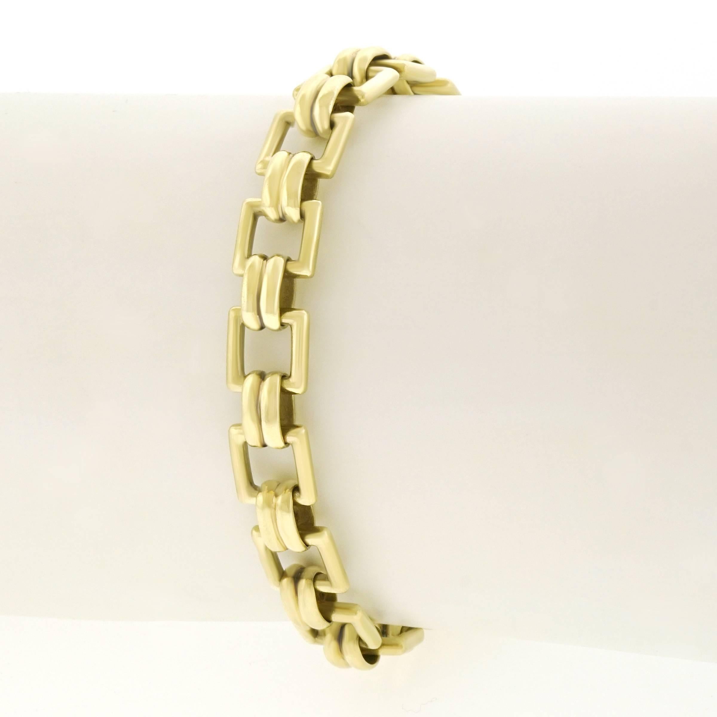1950s Cartier Gold Link Bracelet In Excellent Condition In Litchfield, CT