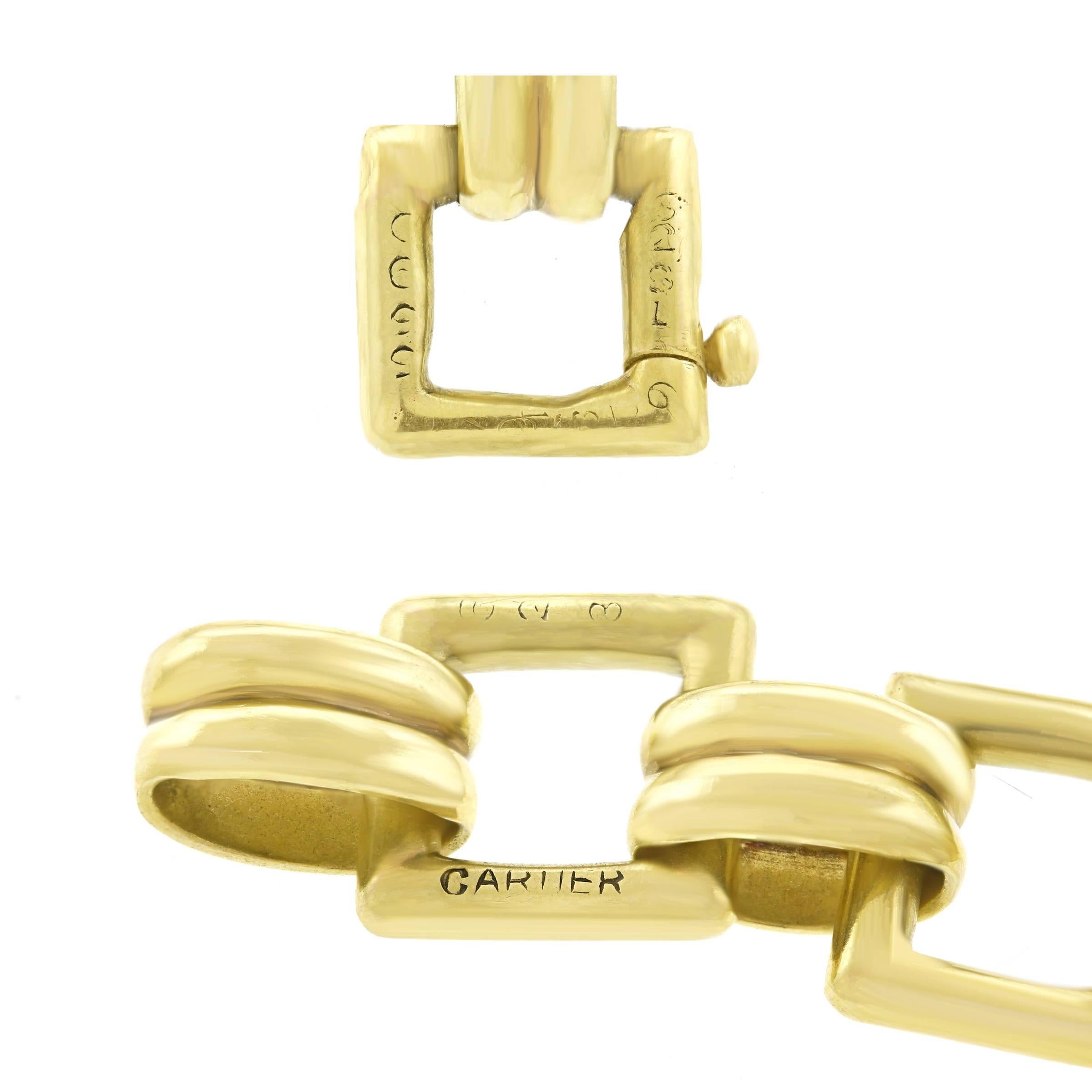 1950s Cartier Gold Link Bracelet 1