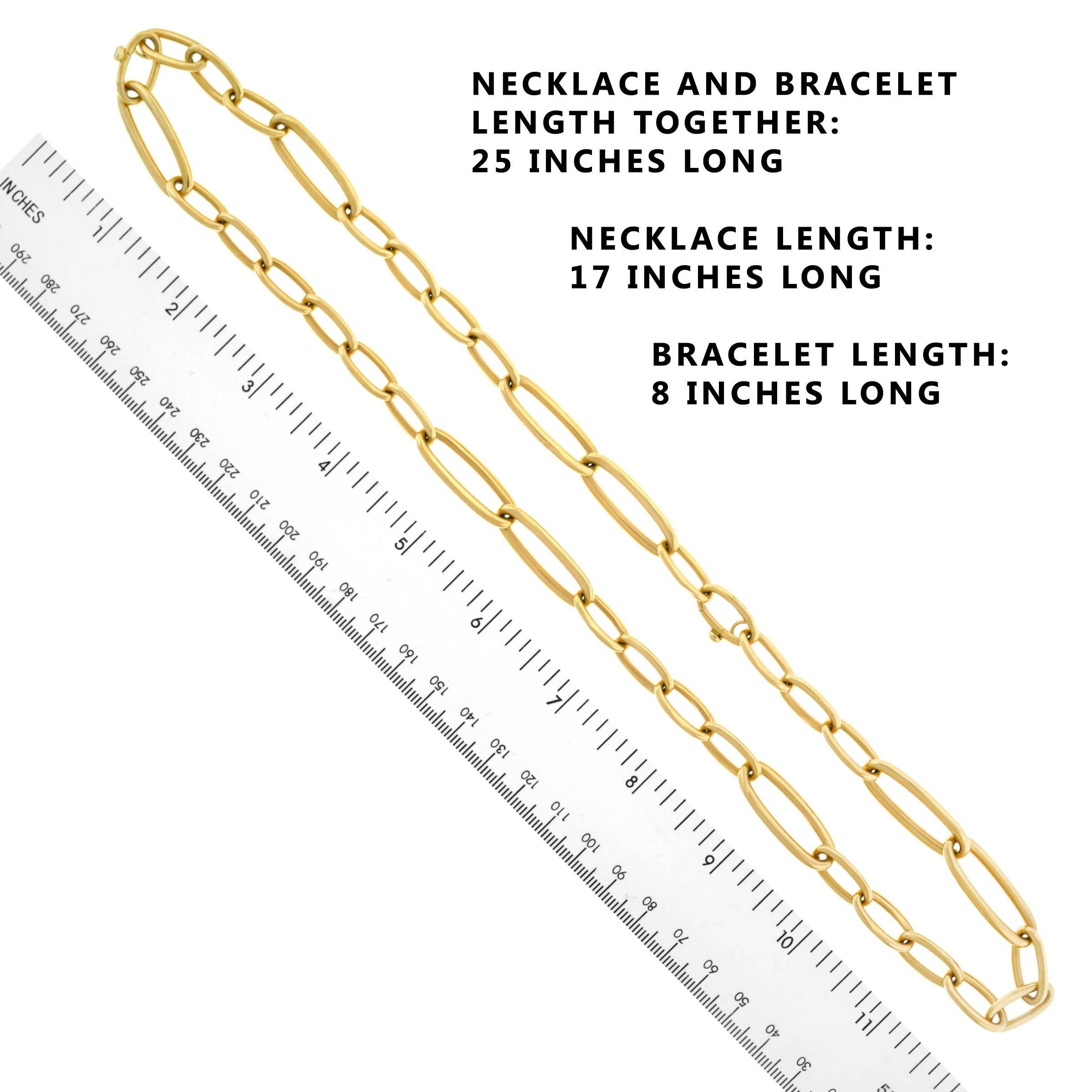 Women's or Men's IsabelleFa Gold Necklace and Bracelet Set