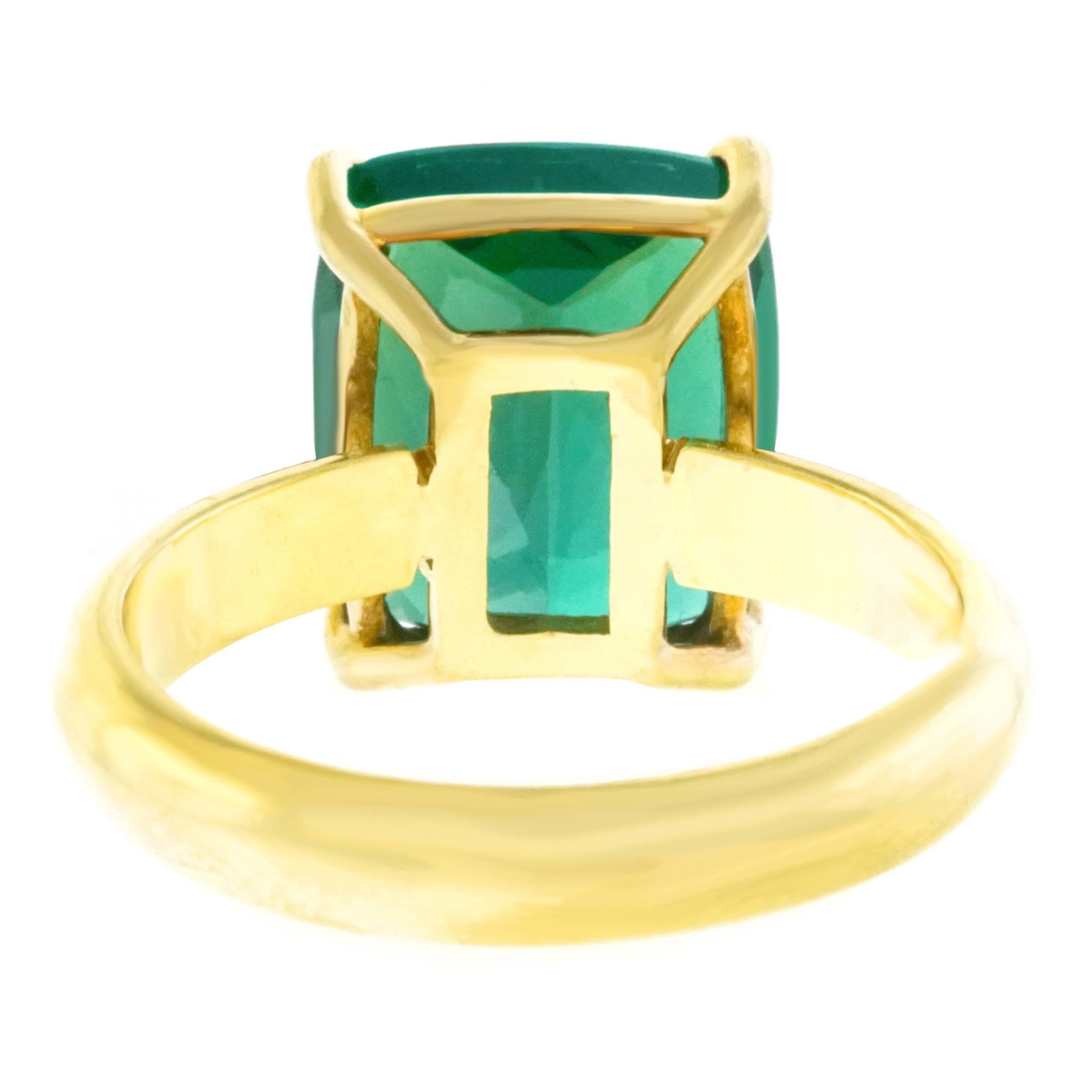 Women's H. Stern Green Tourmaline Set Gold Ring