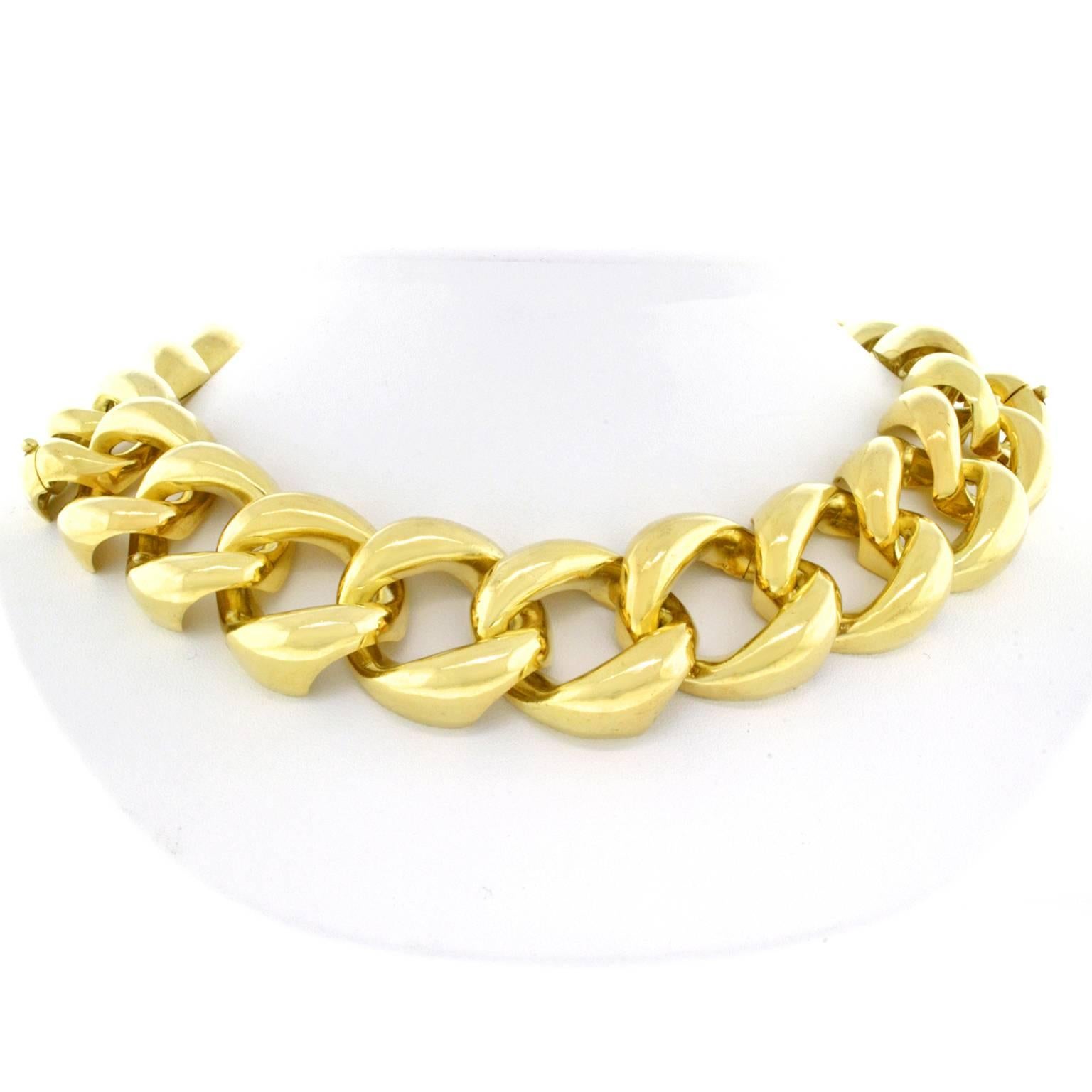 Seaman Schepps Heavy Gold Necklace or Two Bracelets 3